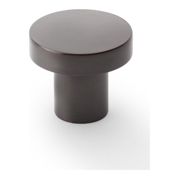 AW821-30-DBZ • 30mm • Dark Bronze • Alexander & Wilks Hanover Plain Cupboard Knob